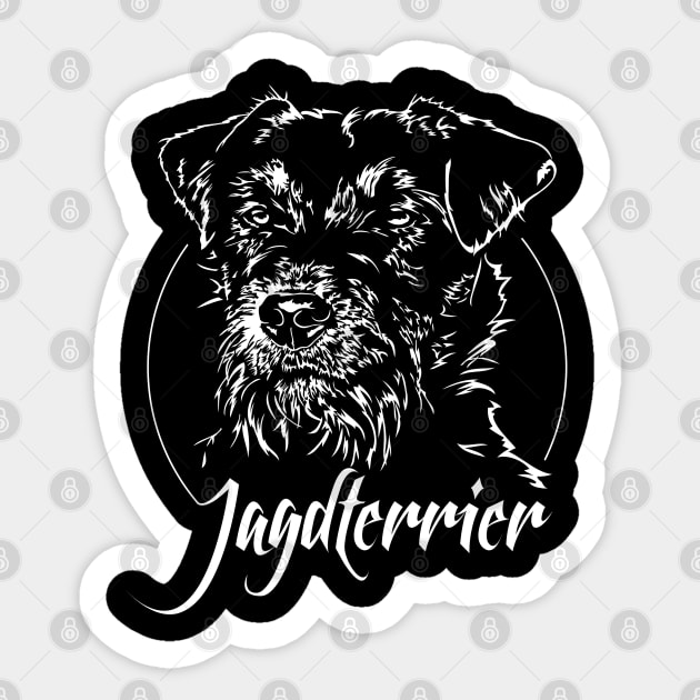 Funny Proud Jagdterrier hunting dog portrait Sticker by wilsigns